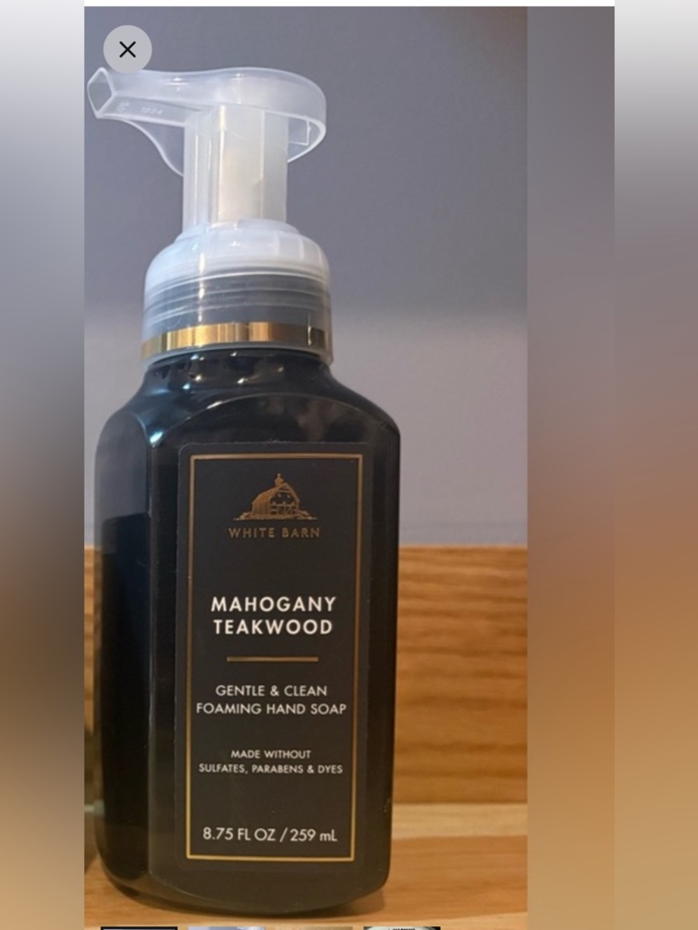 White Barn Mahogany Teakwood Foaming Hand Soap